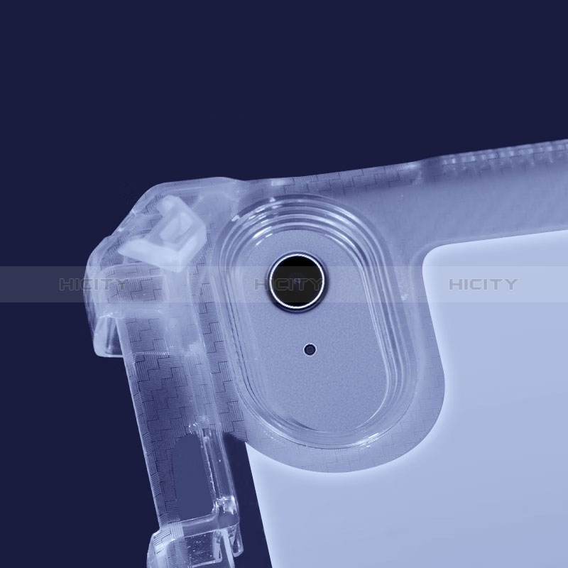Silikon Hülle Handyhülle Ultradünn Schutzhülle Flexible Tasche Durchsichtig Transparent mit Ständer S01 für Apple iPad Air 5 10.9 (2022) Klar