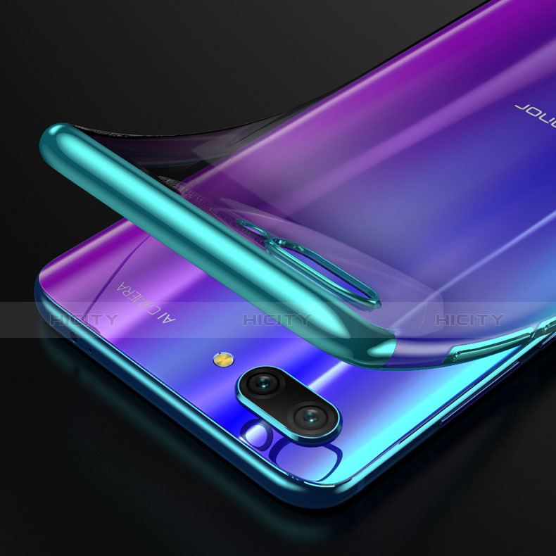 Silikon Hülle Handyhülle Ultradünn Schutzhülle Tasche Durchsichtig Transparent mit Fingerring Ständer für Huawei Honor 10 groß