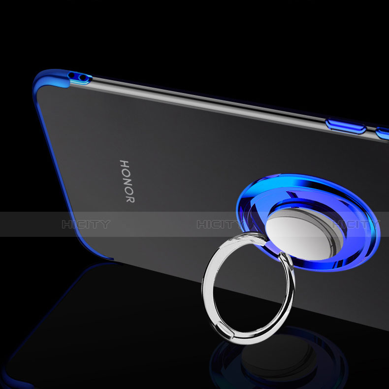 Silikon Hülle Handyhülle Ultradünn Schutzhülle Tasche Durchsichtig Transparent mit Magnetisch Fingerring Ständer C03 für Huawei Honor View 20