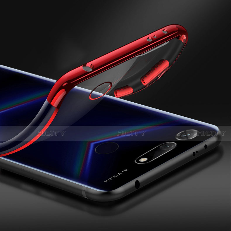 Silikon Hülle Handyhülle Ultradünn Schutzhülle Tasche Durchsichtig Transparent mit Magnetisch Fingerring Ständer C03 für Huawei Honor View 20