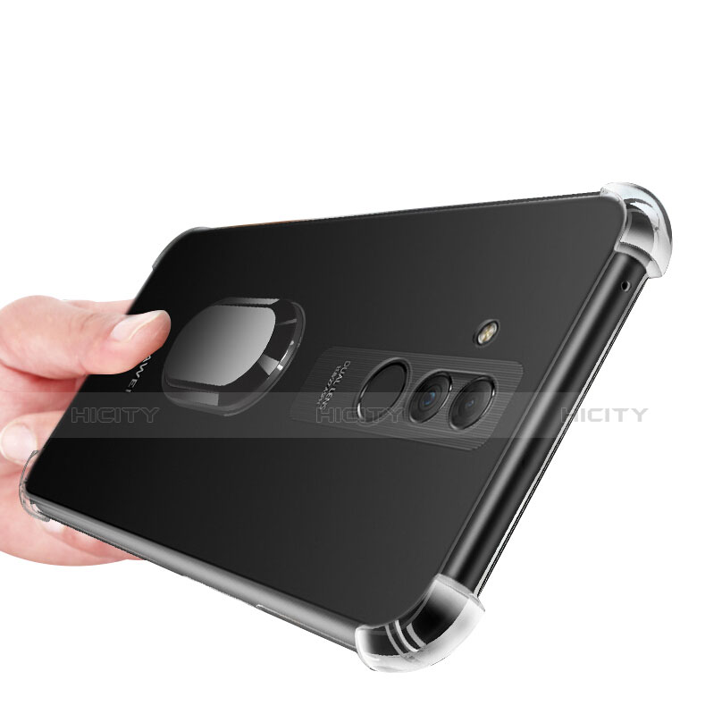 Silikon Hülle Handyhülle Ultradünn Schutzhülle Tasche Durchsichtig Transparent mit Magnetisch Fingerring Ständer S01 für Huawei Maimang 7