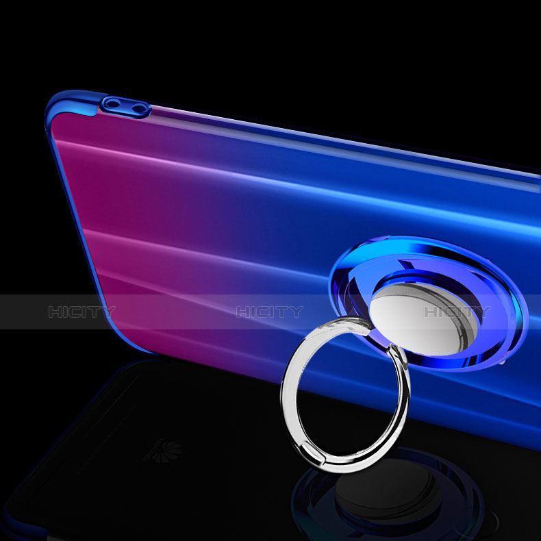 Silikon Hülle Handyhülle Ultradünn Schutzhülle Tasche Durchsichtig Transparent mit Magnetisch Fingerring Ständer S01 für Oppo K1 groß