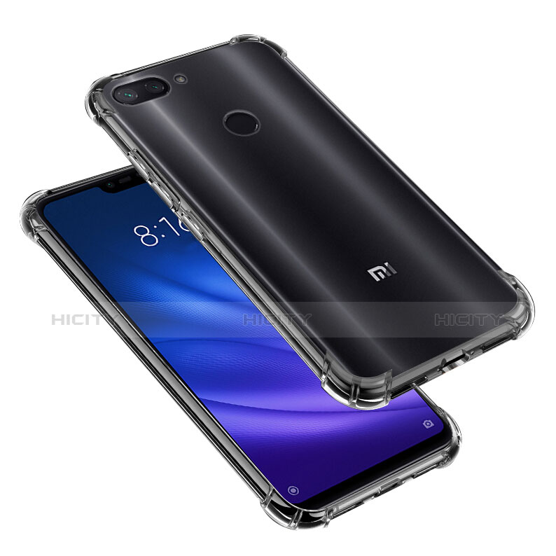 Silikon Hülle Handyhülle Ultradünn Schutzhülle Tasche Durchsichtig Transparent mit Magnetisch Fingerring Ständer S01 für Xiaomi Mi 8 Lite