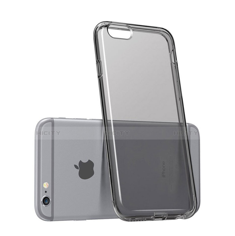 Silikon Hülle Handyhülle Ultradünn Tasche Durchsichtig Transparent für Apple iPhone 6 Dunkelgrau