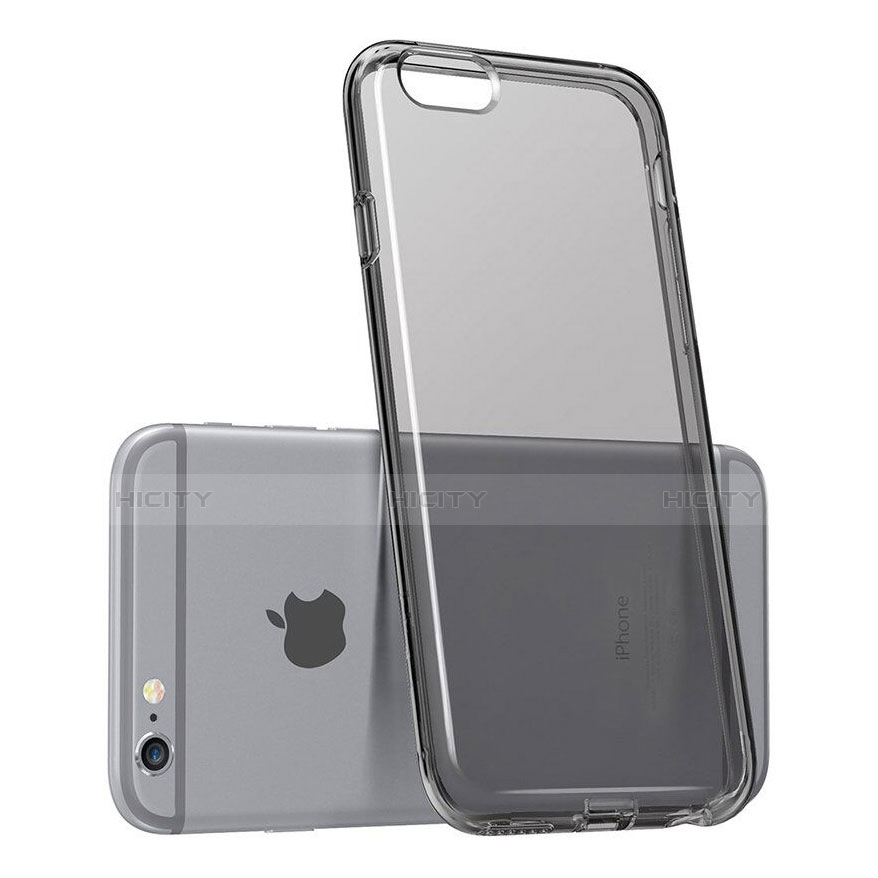 Silikon Hülle Handyhülle Ultradünn Tasche Durchsichtig Transparent für Apple iPhone 6 Plus Dunkelgrau