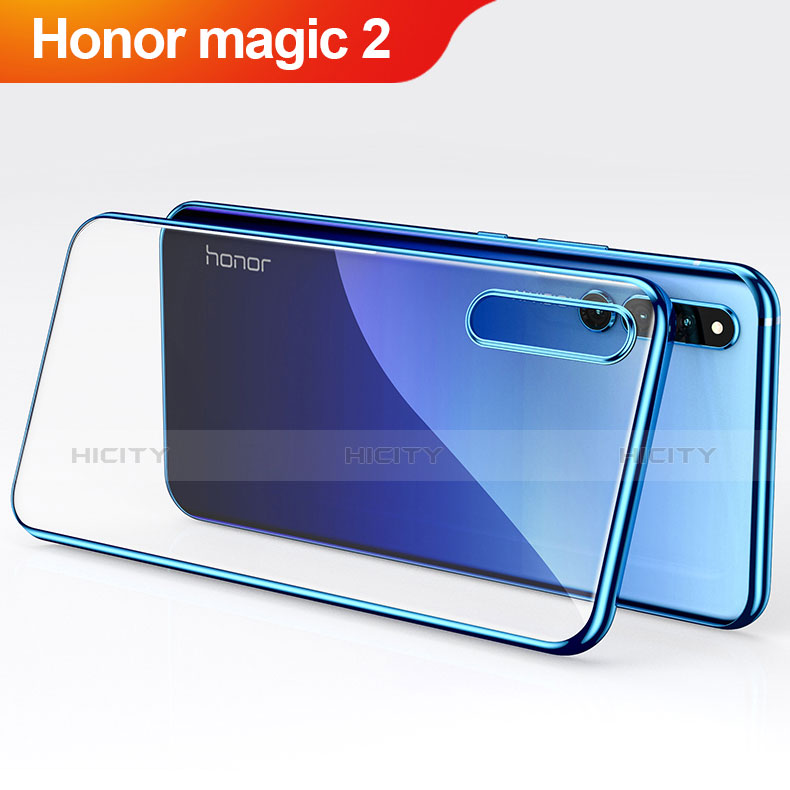 Silikon Hülle Handyhülle Ultradünn Tasche Durchsichtig Transparent für Huawei Honor Magic 2 Blau