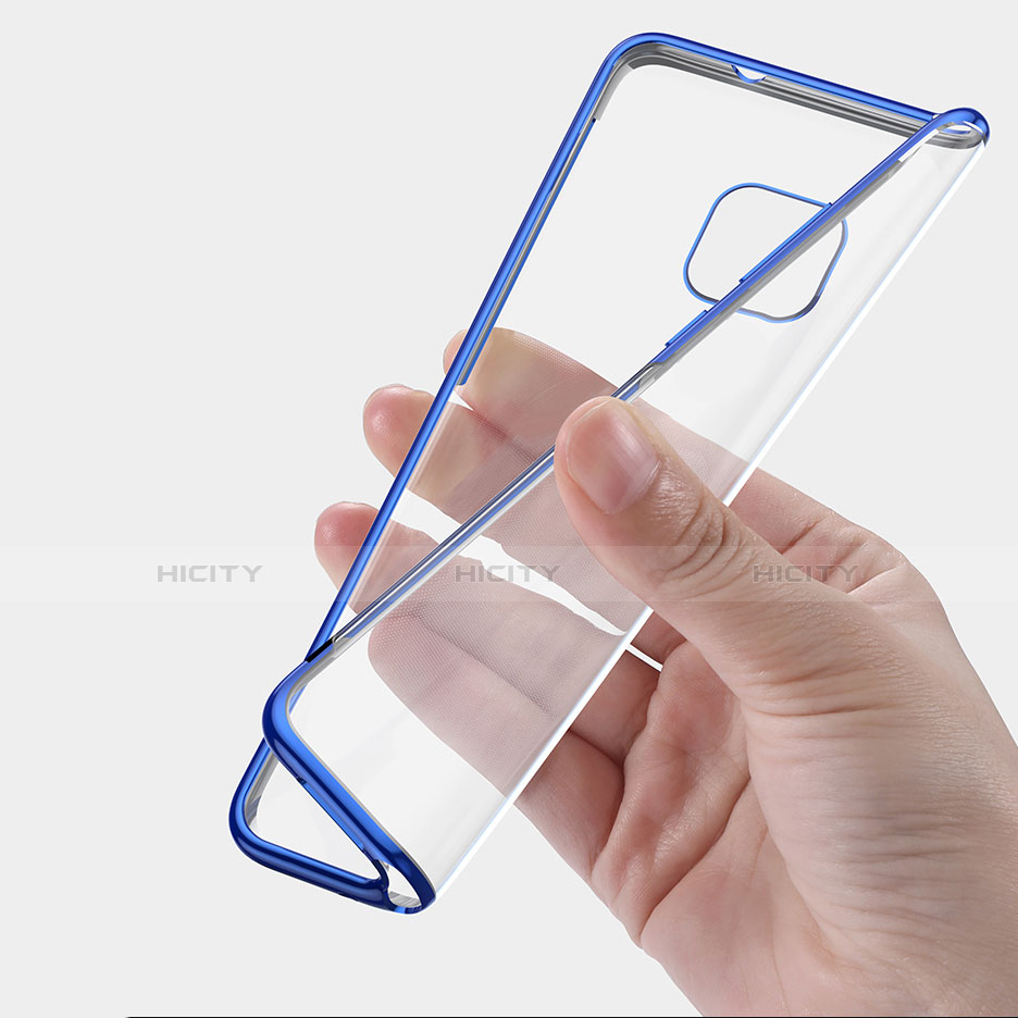 Silikon Hülle Handyhülle Ultradünn Tasche Durchsichtig Transparent für Huawei Mate 20 Pro Blau