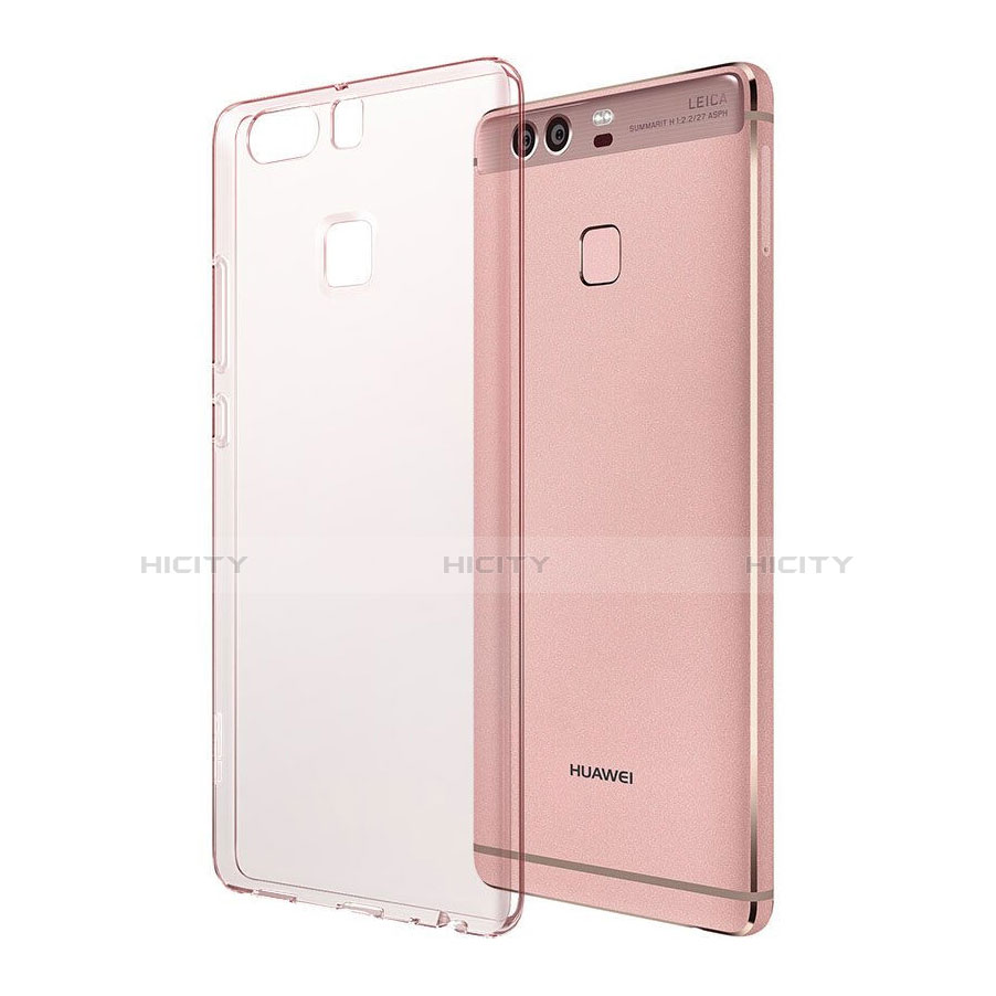 Silikon Hülle Handyhülle Ultradünn Tasche Durchsichtig Transparent für Huawei P9 Rosegold