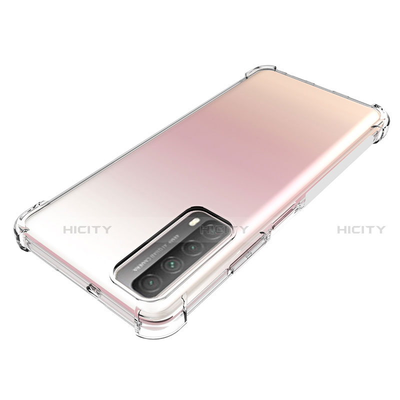 Silikon Hülle Handyhülle Ultradünn Tasche Durchsichtig Transparent für Huawei Y7a Klar Plus