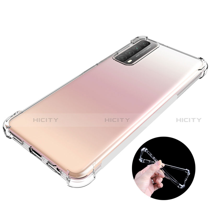 Silikon Hülle Handyhülle Ultradünn Tasche Durchsichtig Transparent für Huawei Y7a Klar groß