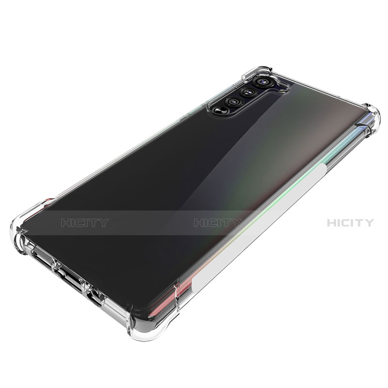 Silikon Hülle Handyhülle Ultradünn Tasche Durchsichtig Transparent für Motorola Moto Edge Klar