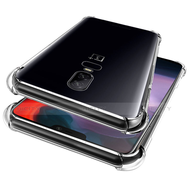 Silikon Hülle Handyhülle Ultradünn Tasche Durchsichtig Transparent für OnePlus 6 Klar