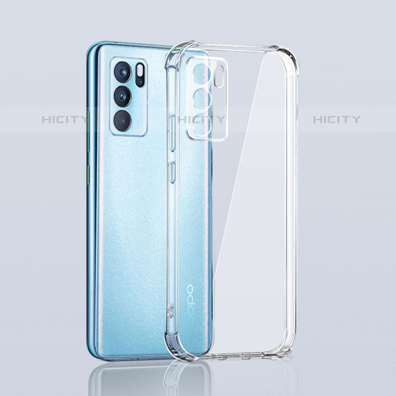 Silikon Hülle Handyhülle Ultradünn Tasche Durchsichtig Transparent für Oppo Reno6 Pro 5G India Klar Plus