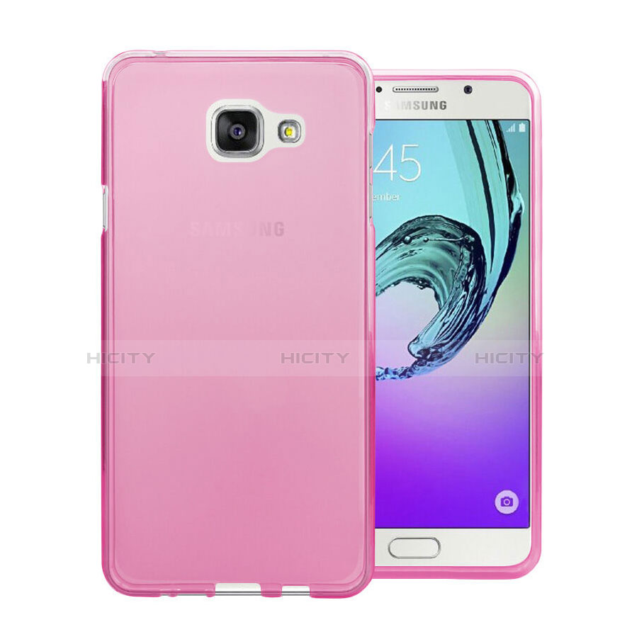 Silikon Hülle Handyhülle Ultradünn Tasche Durchsichtig Transparent für Samsung Galaxy A7 (2016) A7100 Rosa