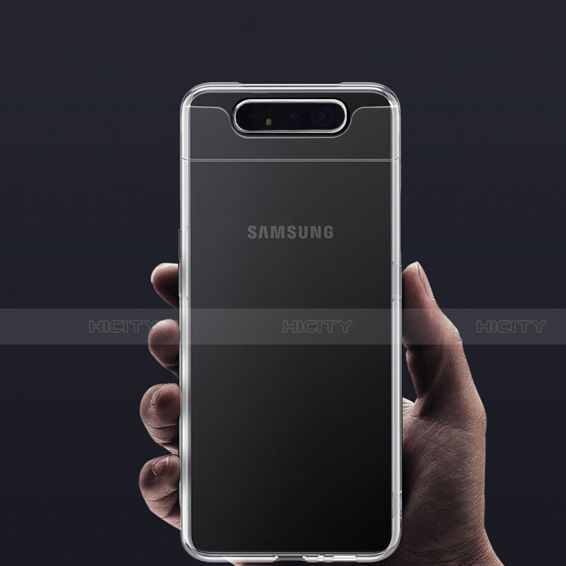 Silikon Hülle Handyhülle Ultradünn Tasche Durchsichtig Transparent für Samsung Galaxy A80 Klar