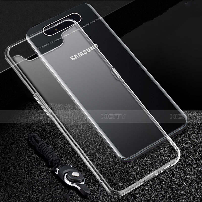 Silikon Hülle Handyhülle Ultradünn Tasche Durchsichtig Transparent für Samsung Galaxy A80 Klar