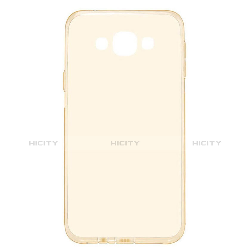 Silikon Hülle Handyhülle Ultradünn Tasche Durchsichtig Transparent für Samsung Galaxy E7 SM-E700 E7000 Gold