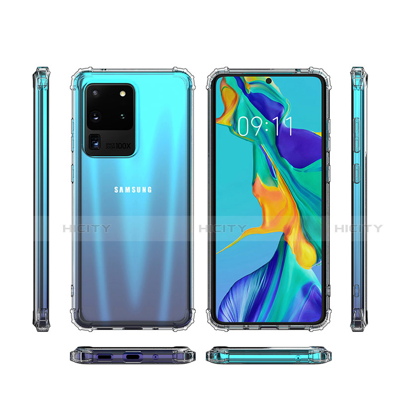 Silikon Hülle Handyhülle Ultradünn Tasche Durchsichtig Transparent für Samsung Galaxy S20 Ultra Klar