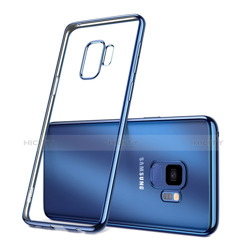 Silikon Hülle Handyhülle Ultradünn Tasche Durchsichtig Transparent für Samsung Galaxy S9 Blau