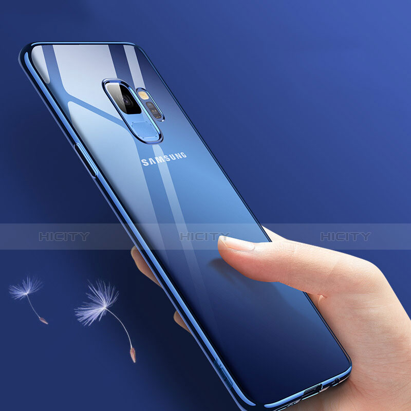 Silikon Hülle Handyhülle Ultradünn Tasche Durchsichtig Transparent für Samsung Galaxy S9 Blau