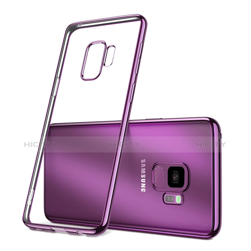 Silikon Hülle Handyhülle Ultradünn Tasche Durchsichtig Transparent für Samsung Galaxy S9 Violett