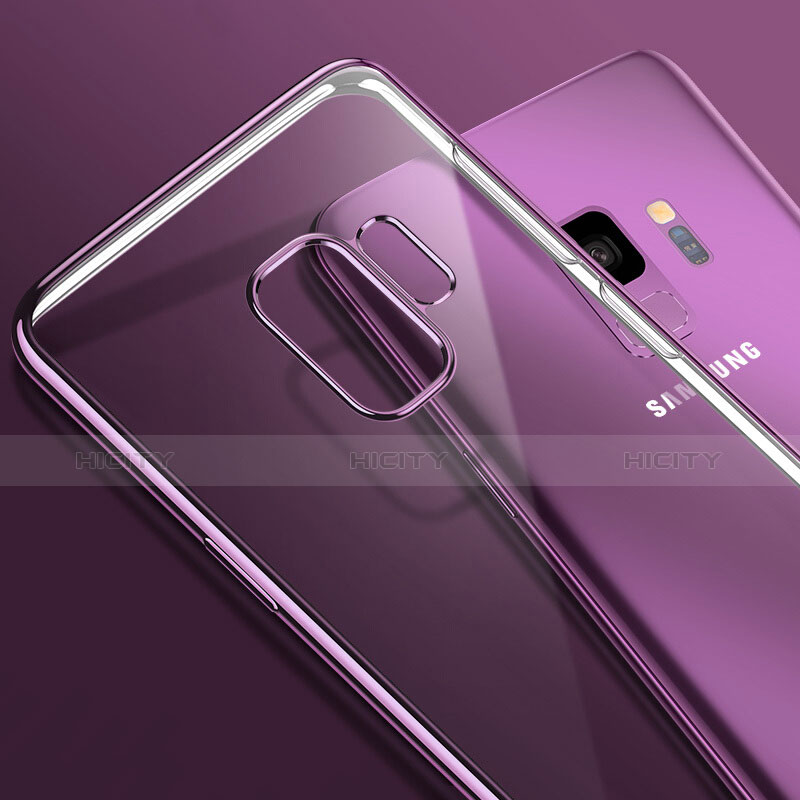 Silikon Hülle Handyhülle Ultradünn Tasche Durchsichtig Transparent für Samsung Galaxy S9 Violett