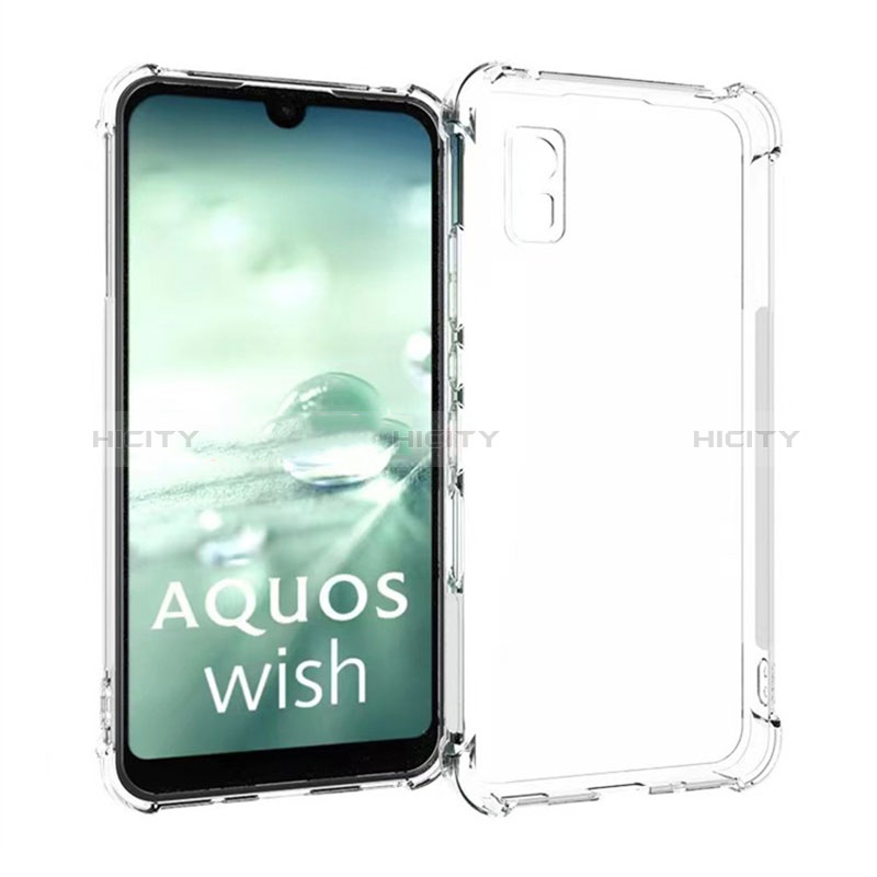 Silikon Hülle Handyhülle Ultradünn Tasche Durchsichtig Transparent für Sharp Aquos wish Klar