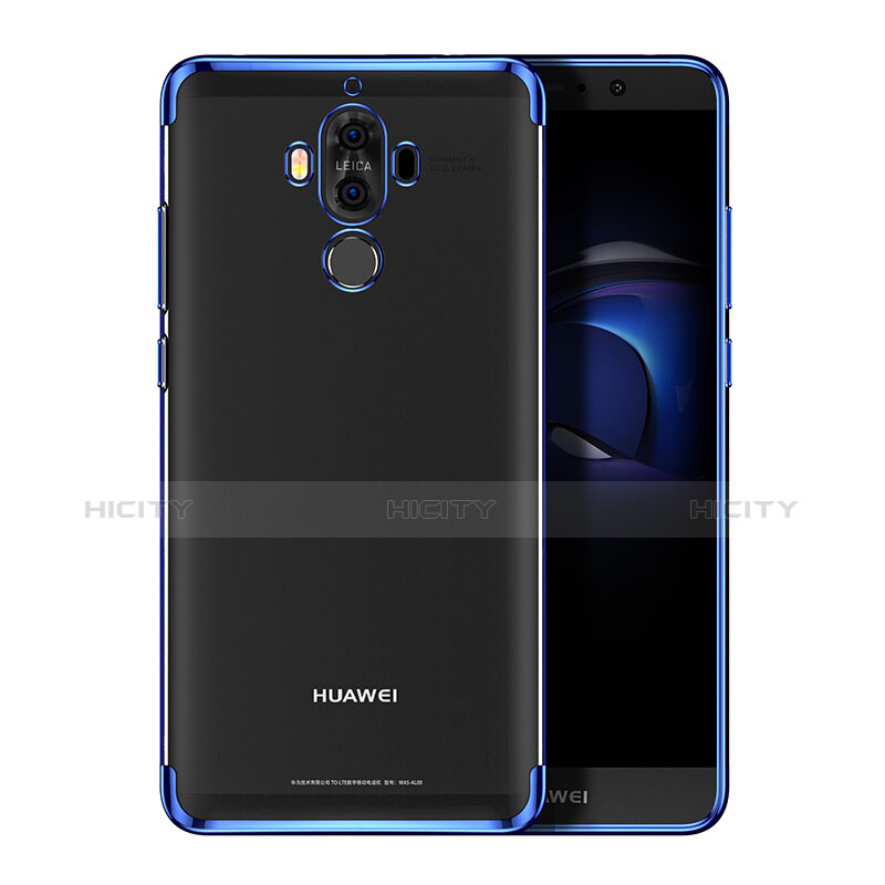 Silikon Hülle Handyhülle Ultradünn Tasche Durchsichtig Transparent mit Fingerring Ständer für Huawei Mate 10 Pro Blau