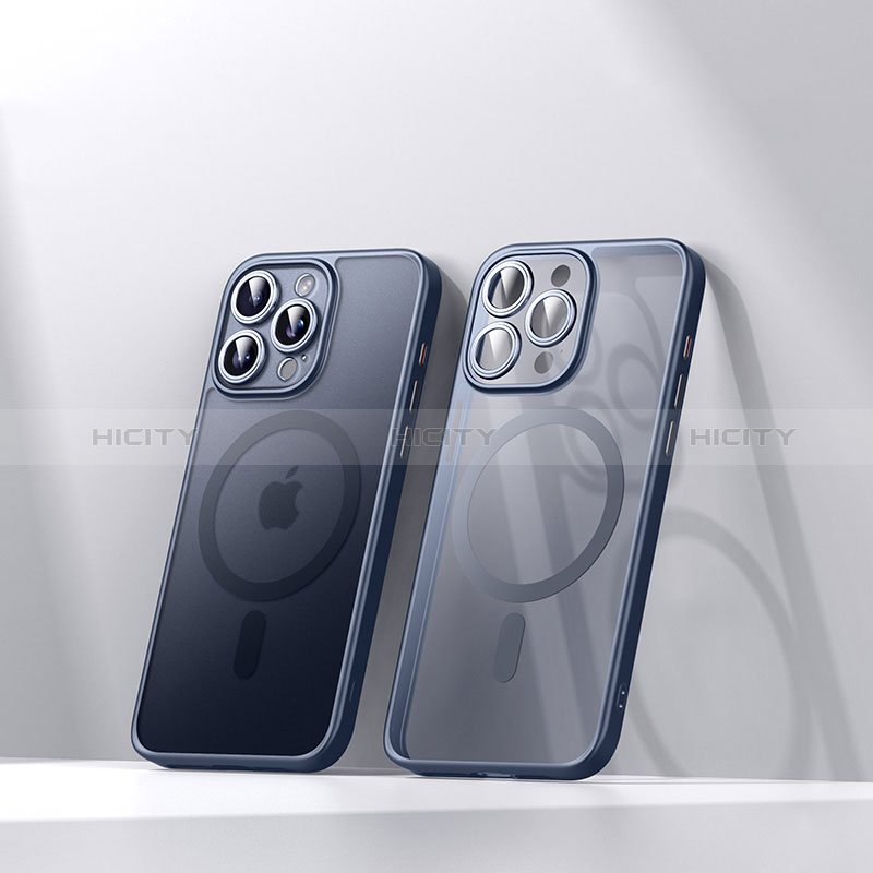 Silikon Hülle Handyhülle Ultradünn Tasche mit Mag-Safe Magnetic Magnetisch Durchsichtig Transparent LD4 für Apple iPhone 15 Pro