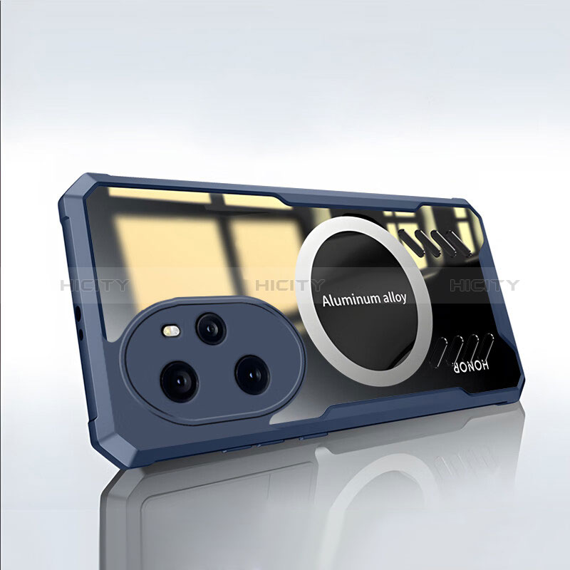 Silikon Hülle Handyhülle Ultradünn Tasche mit Mag-Safe Magnetic Magnetisch Durchsichtig Transparent P02 für Huawei Honor 100 Pro 5G