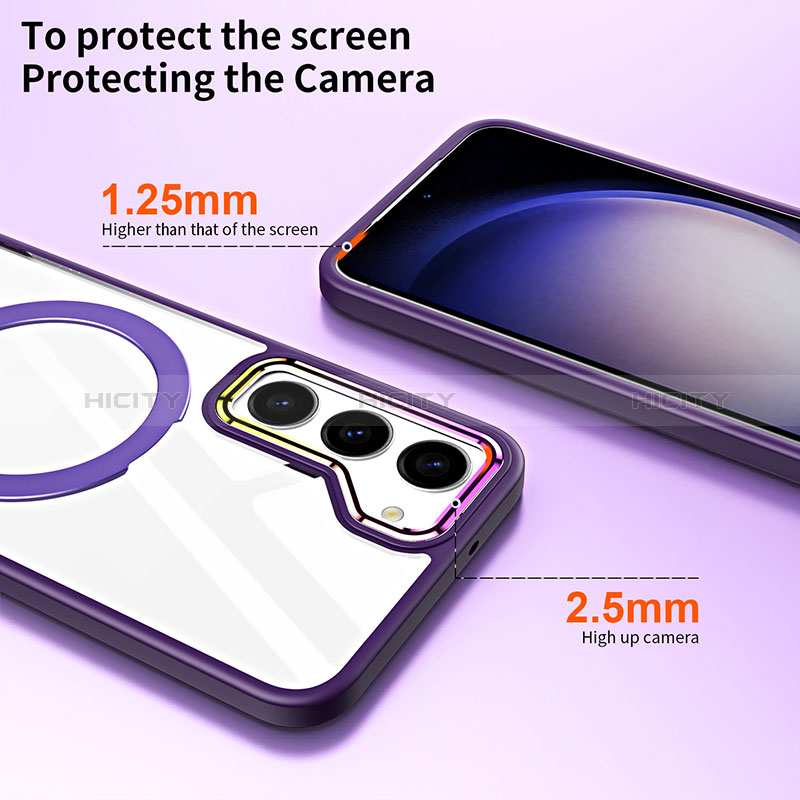 Silikon Hülle Handyhülle Ultradünn Tasche mit Mag-Safe Magnetic Magnetisch Durchsichtig Transparent SD1 für Samsung Galaxy S21 5G