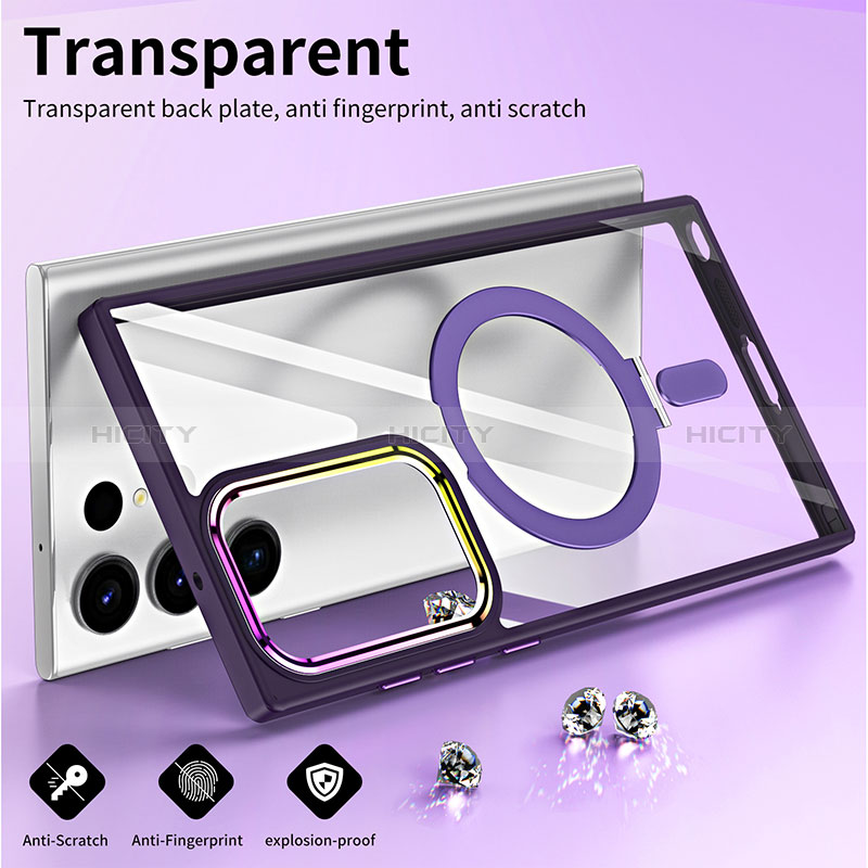 Silikon Hülle Handyhülle Ultradünn Tasche mit Mag-Safe Magnetic Magnetisch Durchsichtig Transparent SD1 für Samsung Galaxy S21 Ultra 5G