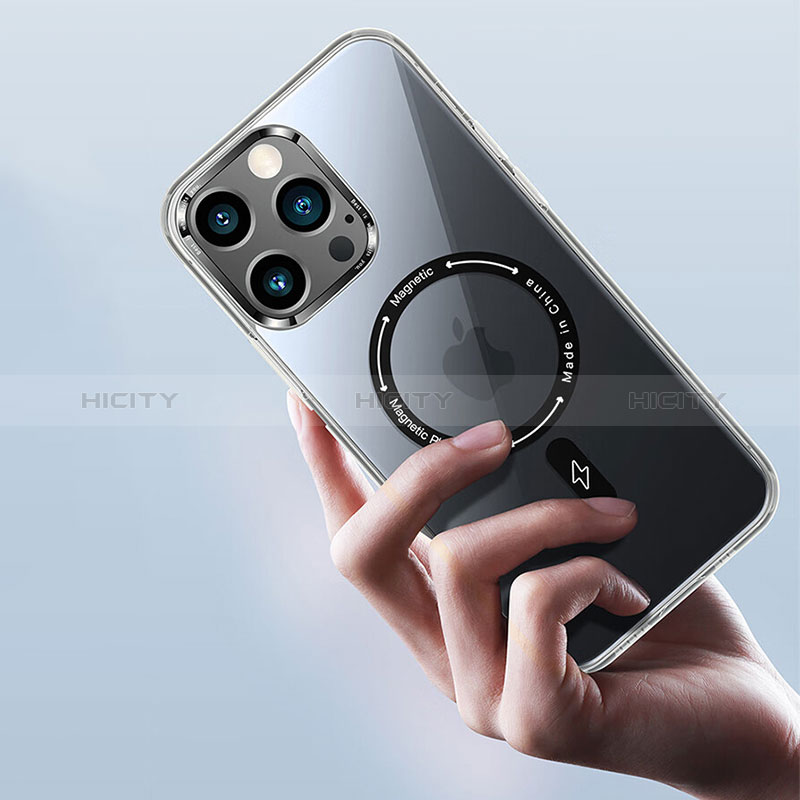 Silikon Hülle Handyhülle Ultradünn Tasche mit Mag-Safe Magnetic Magnetisch Durchsichtig Transparent TB1 für Apple iPhone 15