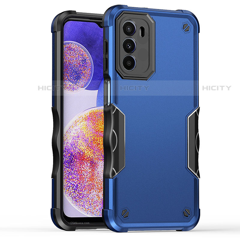 Silikon Hülle Handyhülle und Kunststoff Schutzhülle Hartschalen Tasche für Motorola Moto G71s 5G Blau