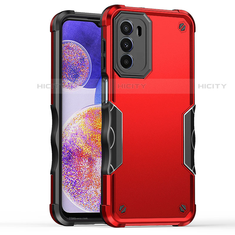 Silikon Hülle Handyhülle und Kunststoff Schutzhülle Hartschalen Tasche für Motorola Moto G71s 5G Rot Plus