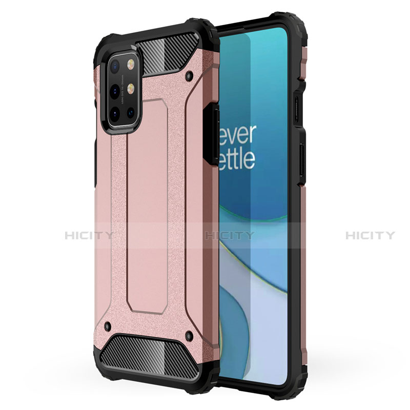 Silikon Hülle Handyhülle und Kunststoff Schutzhülle Hartschalen Tasche für OnePlus 8T 5G Rosegold