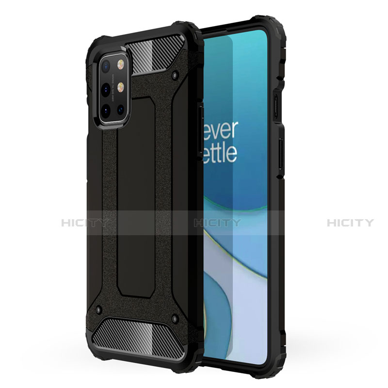 Silikon Hülle Handyhülle und Kunststoff Schutzhülle Hartschalen Tasche für OnePlus 8T 5G Schwarz