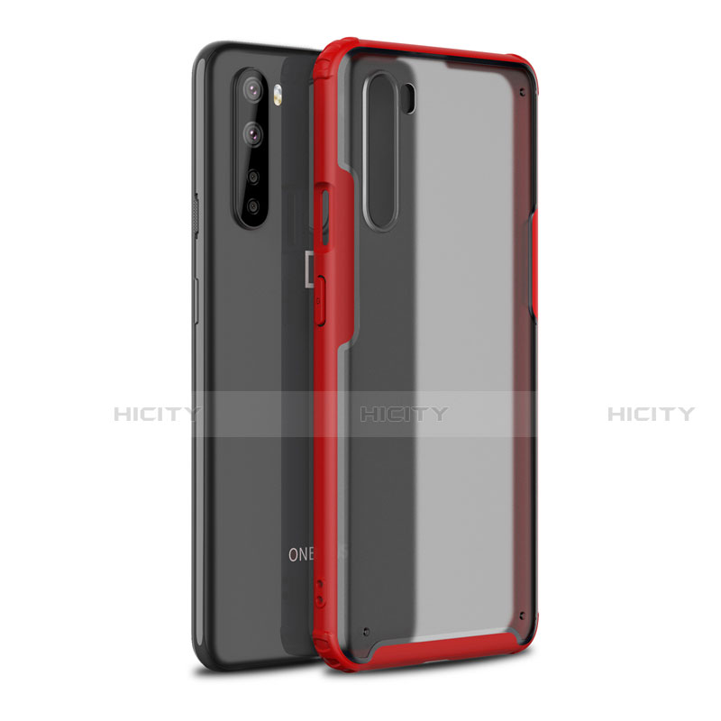 Silikon Hülle Handyhülle und Kunststoff Schutzhülle Hartschalen Tasche für OnePlus Nord Rot