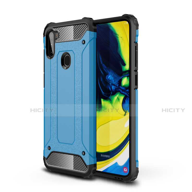 Silikon Hülle Handyhülle und Kunststoff Schutzhülle Hartschalen Tasche für Samsung Galaxy A11 groß