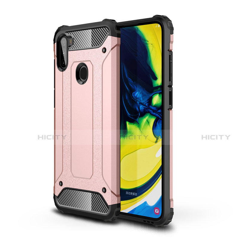 Silikon Hülle Handyhülle und Kunststoff Schutzhülle Hartschalen Tasche für Samsung Galaxy A11 groß