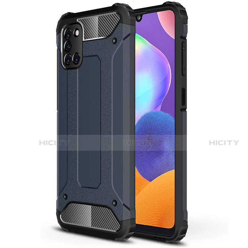 Silikon Hülle Handyhülle und Kunststoff Schutzhülle Hartschalen Tasche für Samsung Galaxy A31 groß