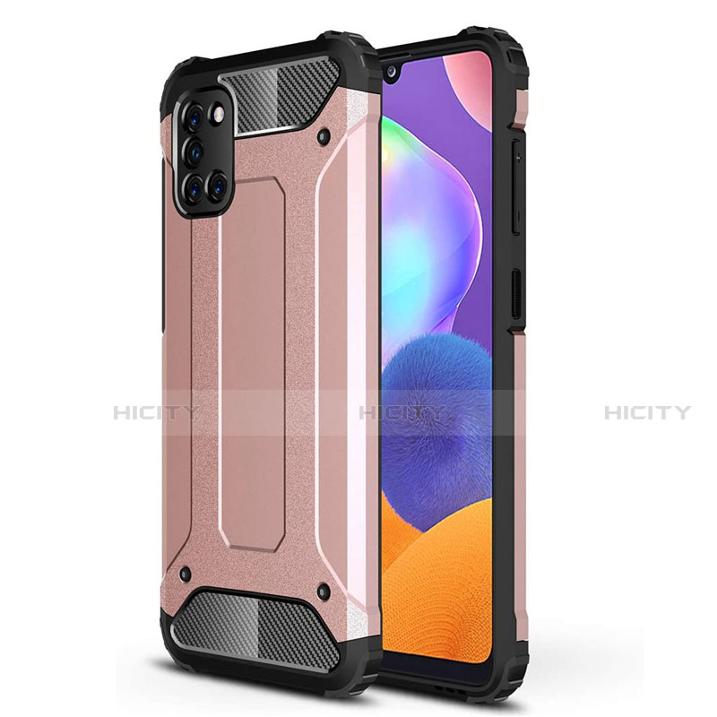 Silikon Hülle Handyhülle und Kunststoff Schutzhülle Hartschalen Tasche für Samsung Galaxy A31