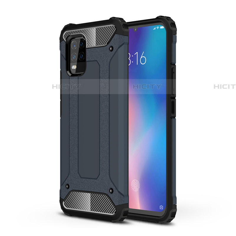 Silikon Hülle Handyhülle und Kunststoff Schutzhülle Hartschalen Tasche für Xiaomi Mi 10 Lite Blau Plus