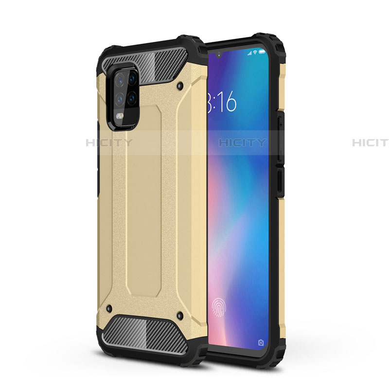 Silikon Hülle Handyhülle und Kunststoff Schutzhülle Hartschalen Tasche für Xiaomi Mi 10 Lite Gold