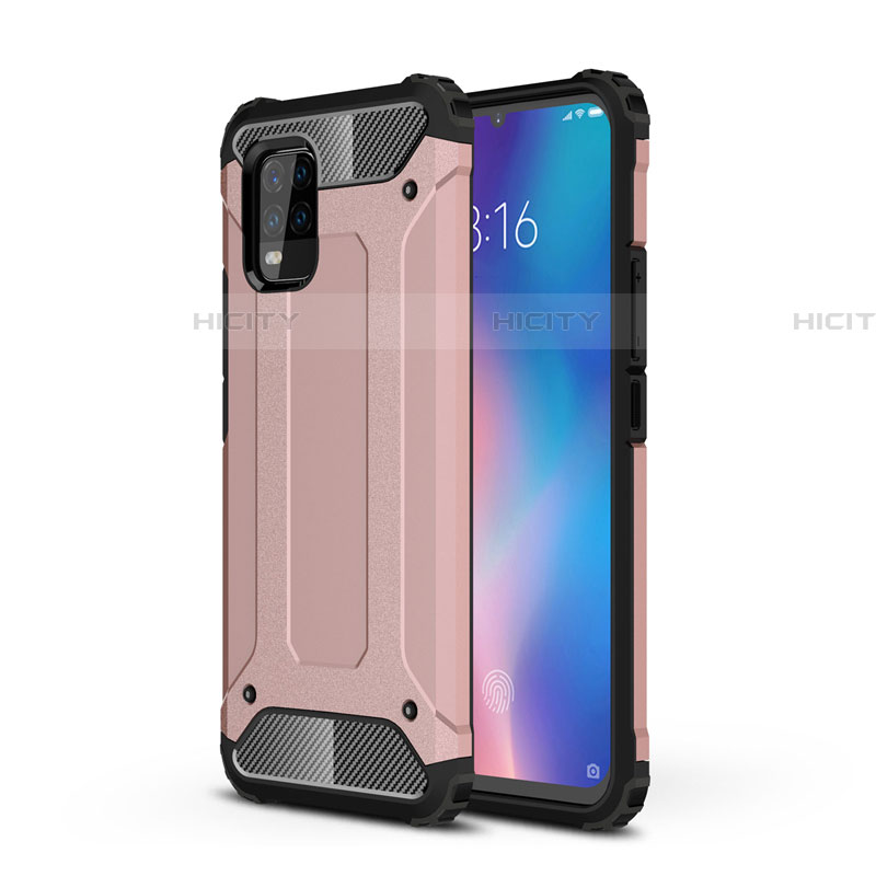 Silikon Hülle Handyhülle und Kunststoff Schutzhülle Hartschalen Tasche für Xiaomi Mi 10 Lite Rosegold