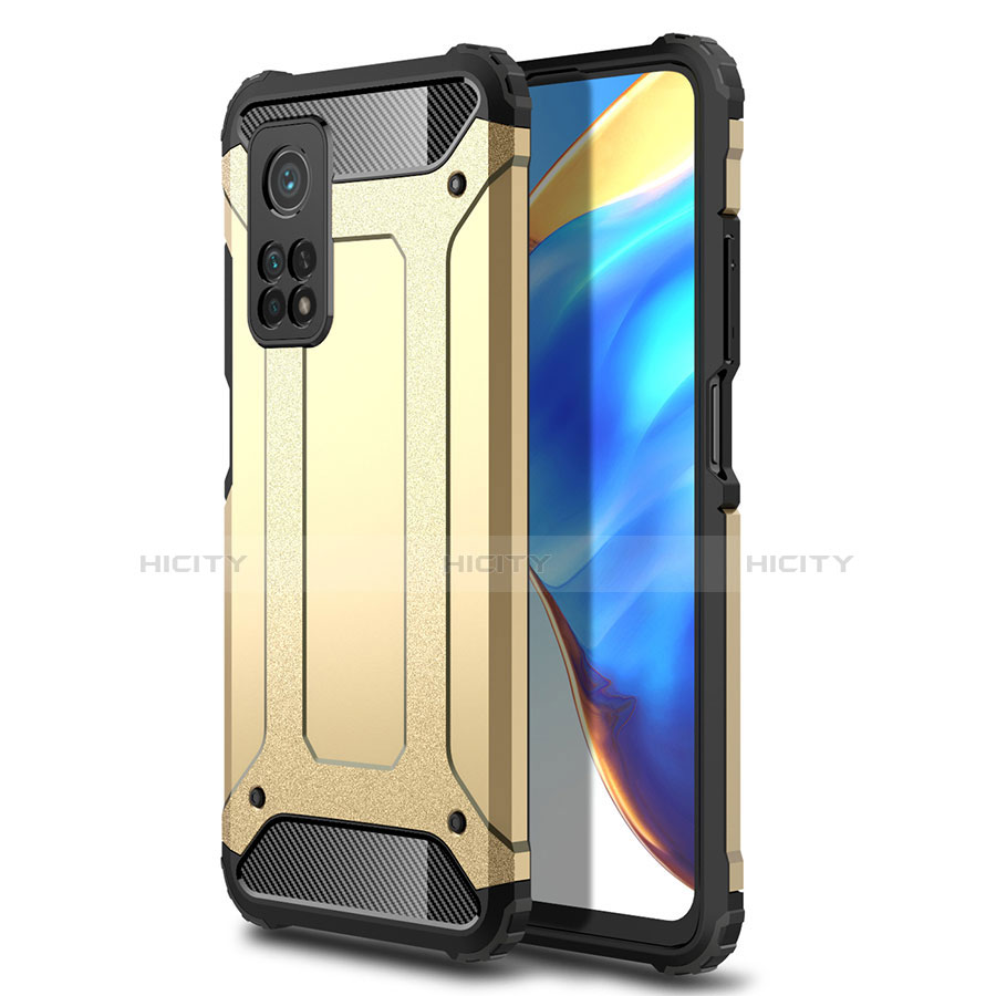 Silikon Hülle Handyhülle und Kunststoff Schutzhülle Hartschalen Tasche für Xiaomi Mi 10T 5G Gold