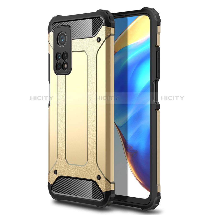 Silikon Hülle Handyhülle und Kunststoff Schutzhülle Hartschalen Tasche für Xiaomi Redmi K30S 5G Gold