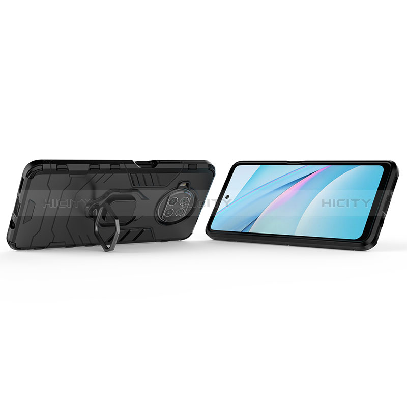 Silikon Hülle Handyhülle und Kunststoff Schutzhülle Hartschalen Tasche mit Magnetisch Fingerring Ständer KC2 für Xiaomi Mi 10i 5G