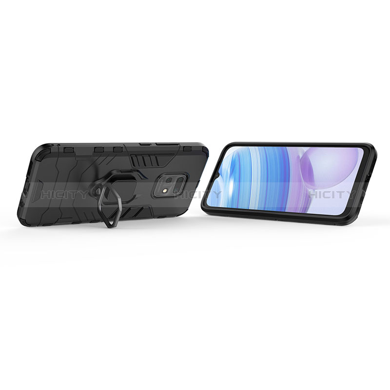 Silikon Hülle Handyhülle und Kunststoff Schutzhülle Hartschalen Tasche mit Magnetisch Fingerring Ständer KC2 für Xiaomi Redmi 10X Pro 5G