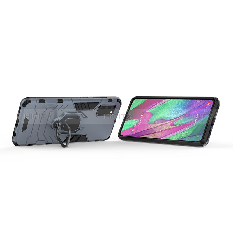 Silikon Hülle Handyhülle und Kunststoff Schutzhülle Hartschalen Tasche mit Magnetisch Fingerring Ständer KC3 für Samsung Galaxy A41